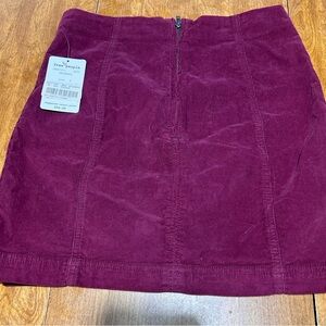 Free People mulberry corduroy ￼miniskirt
